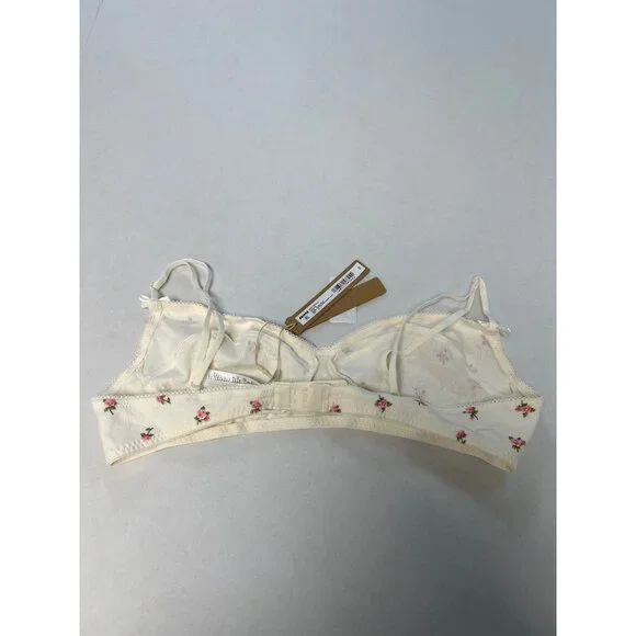 SKIMS Pointelle Bralette Marble Pink Rosebud Print Size XL NWT - Picture 4 of 5